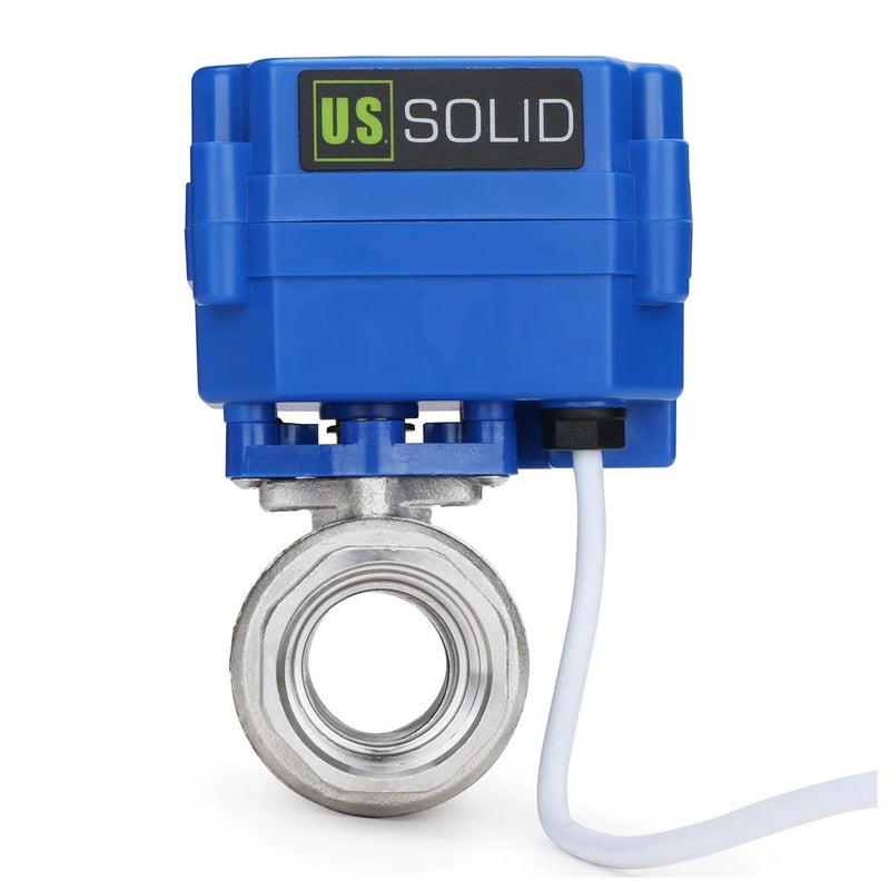 U.S. Solid Motorized Ball Valve- 3/4" Stainless Steel Ball Valve with Full Port, 9-24V AC/DC and 2 Wire Auto Return Setup - Image 2